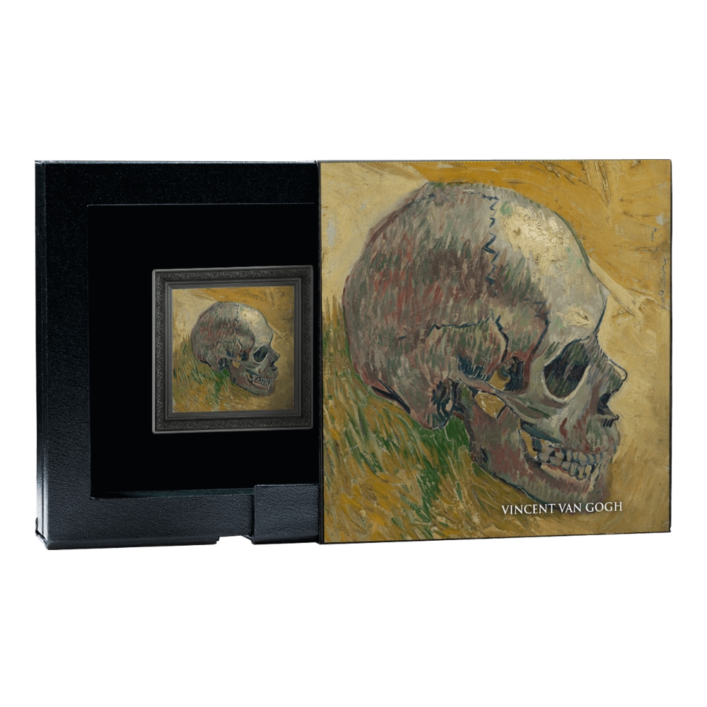 Ван Гог Череп 1888 - срібна монета у футлярі - 2025 - 3