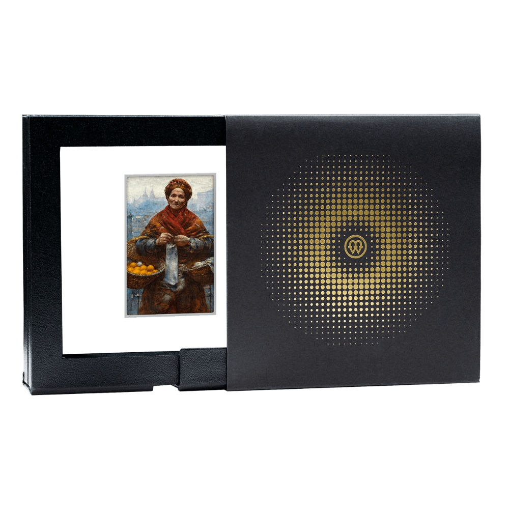 Геримський Єврейка з апельсинами - срібна монета у рамці 2025 - 4