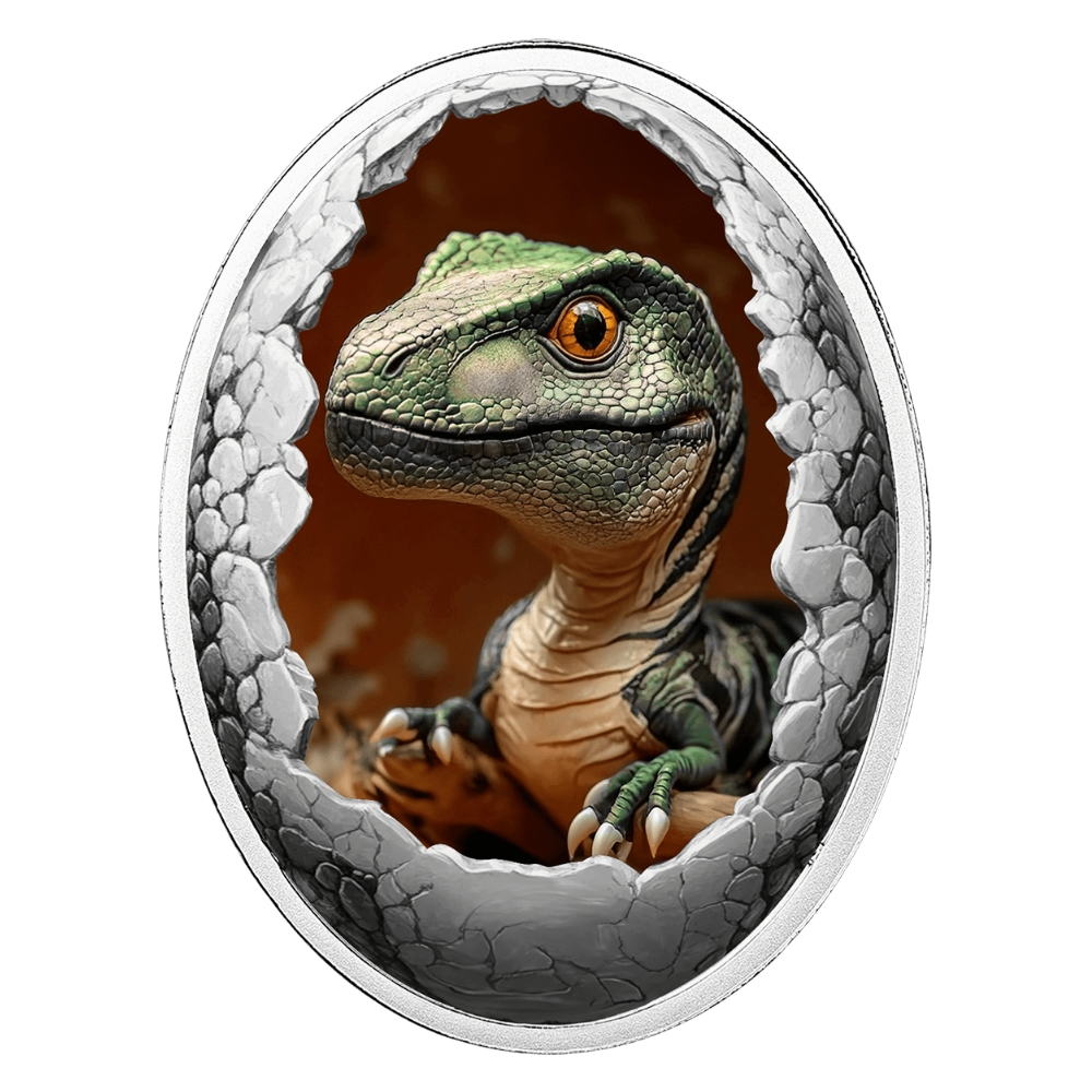 Tyrannosaurus Rex, silver coin in case 2025 - 3