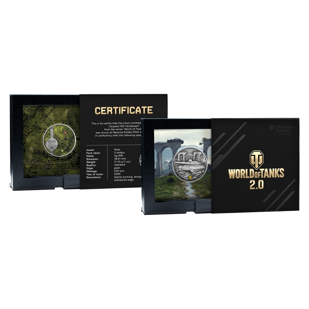 Світ танків Леопард, срібна монета у рамці 2025 - 4
